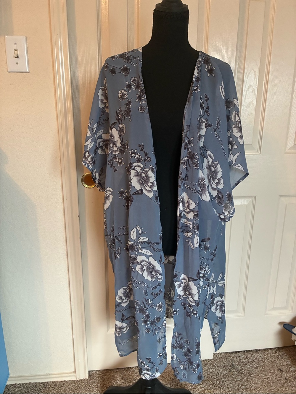 Japna Blue Floral Kimono Jacket